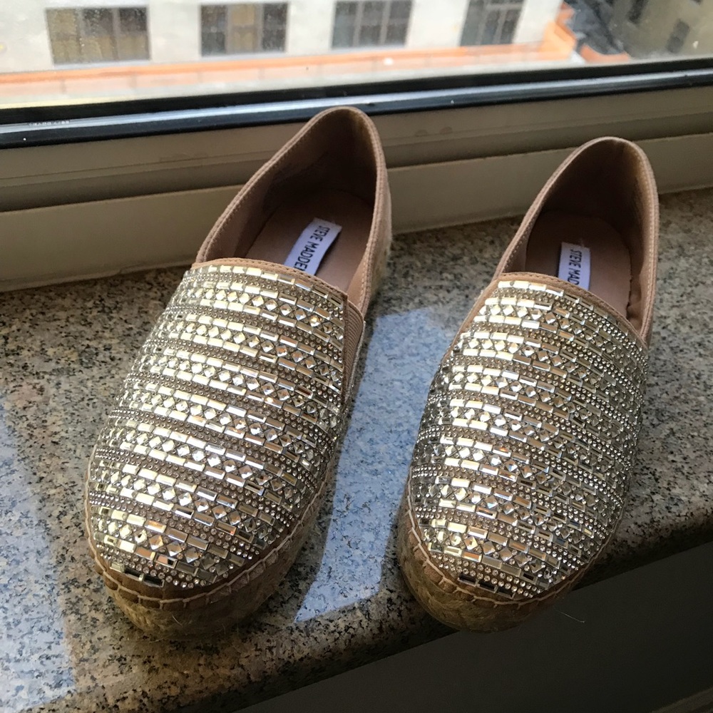 Steve Madden Crystal Espadrilles